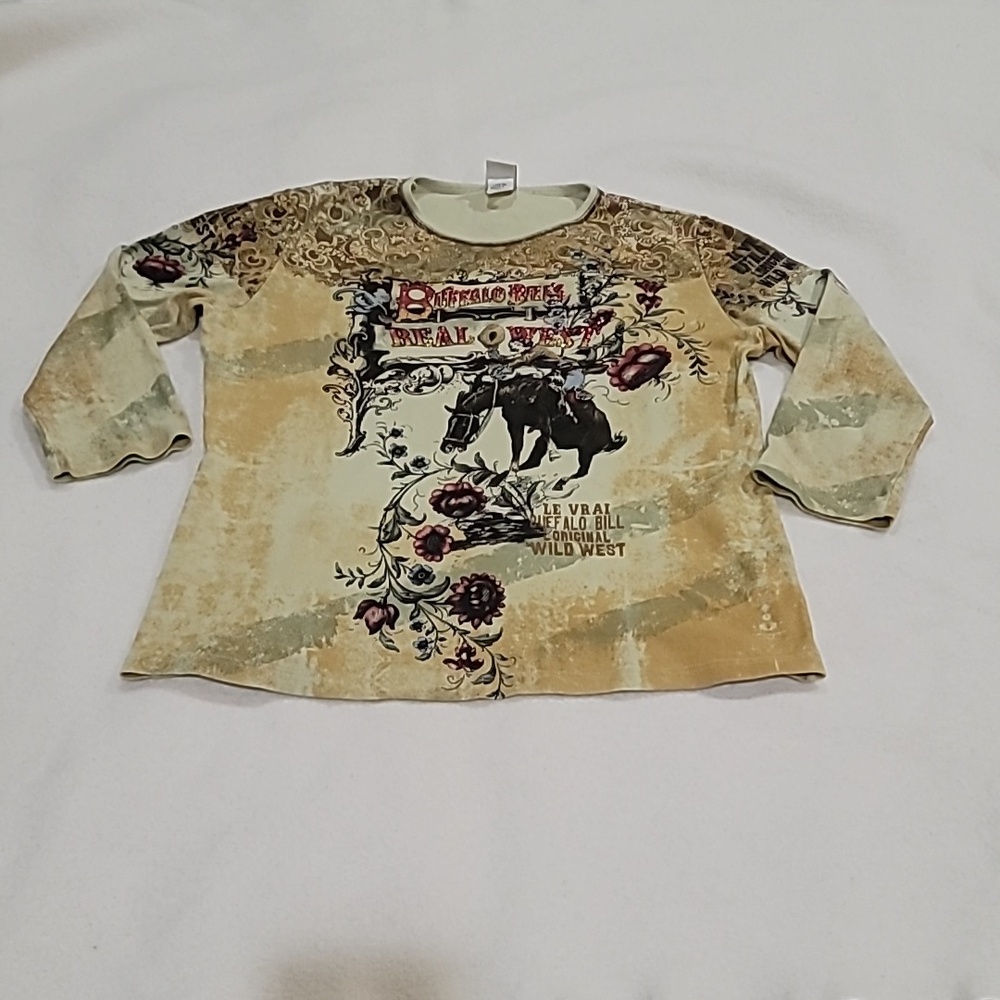 Jess And Jane Buffalo Bill's women's western  3/4 length sleeve Size Extralarge
